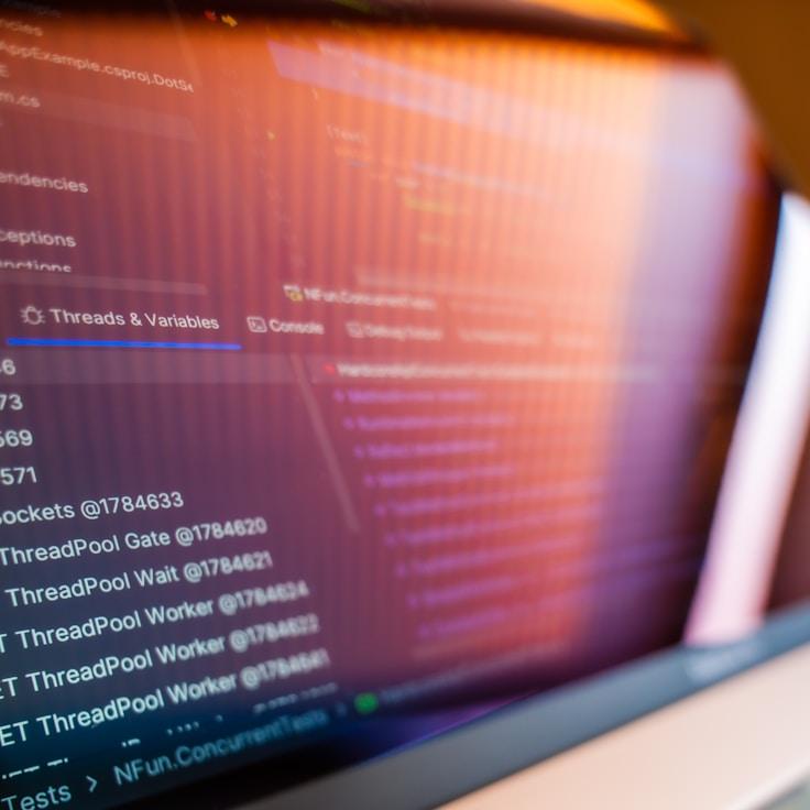 Mobile app project planning workspace with devices and development tools